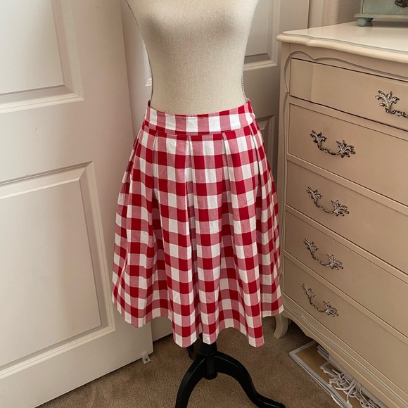 Vintage red and white skirt size Large - Picture 2 of 5